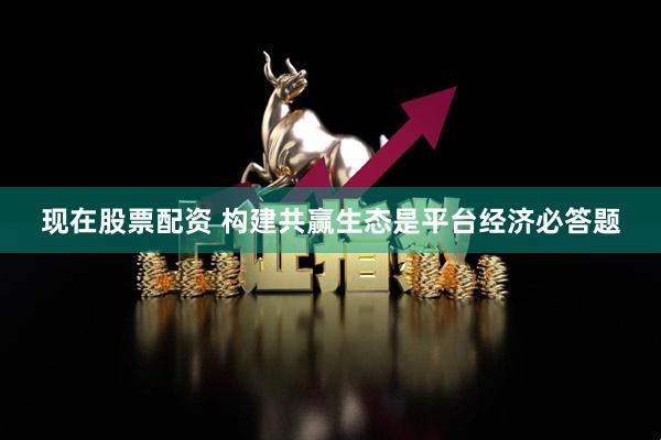现在股票配资 构建共赢生态是平台经济必答题